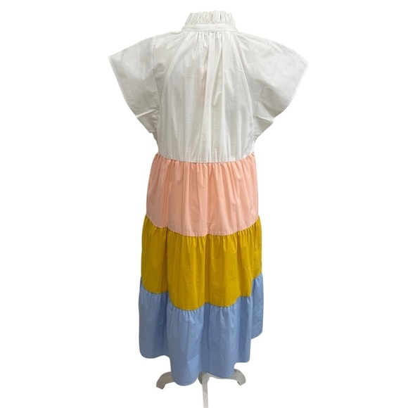 CROSBY by Mollie Burch Small Cap Sleeve Color Block Watts Midi Dress NWT $292 - Picture 8 of 16